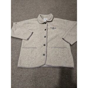 Vintage Artisans Wool Blend Cardigan Sweater Button Med Lodge Cabin Cottagecore‎